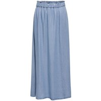 Only Langer Rock - Onlpema Venedig Long skirt DNM NOOS - XS bis M - für Damen - Größe XS - hellblau