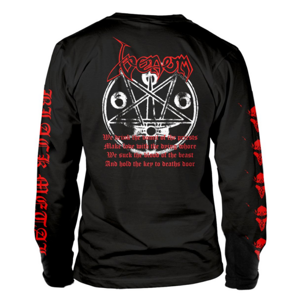 Venom Langarmshirt - Black Metal (Red) - S bis L - für Männer - Größe L - schwarz  - Lizenziertes Merchandise! – Bild 2