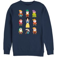 Schneewittchen - Disney Sweatshirt - Pixel Dwarf - S bis 3XL - für Männer - Größe XXL - navy  - Lizenzierter Fanartikel