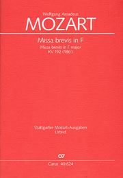 Klavierauszug Missa Brevis F-Dur KV 192