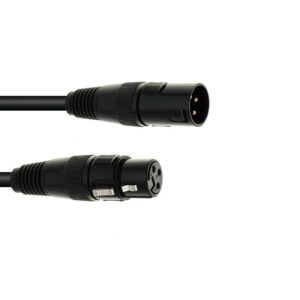 DMX Kabel XLR 3pol 15m schwarz - Steuerleitung für Licht