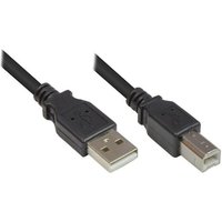 Good Connections USB 2.0 Anschlusskabel 5m St. A zu St. B schwarz