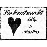 Dekoschild Hochzeitsnacht im Vintage Stil -Format A4