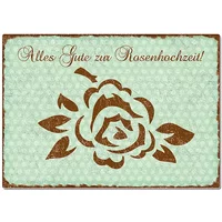 Geschenk zur Rosenhochzeit - Schild A4