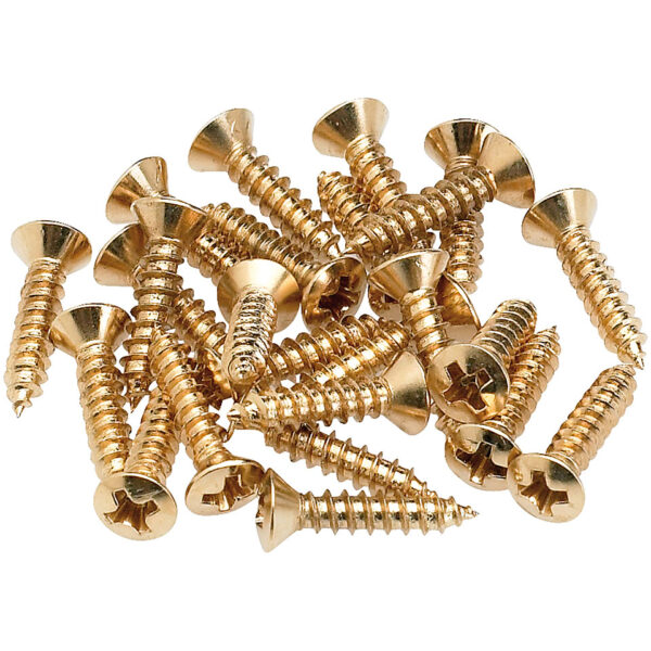 Fender Pickguard - Control Plate Mounting Screws (24) gold Schraube