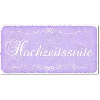 Hochzeitsdeko Vintage Schild mit Wunschtext 30 x 15 cm