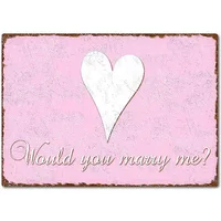 Would you marry me? Schild A4 rosa