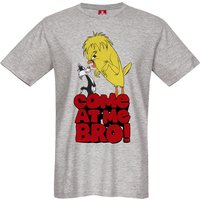 Looney Tunes Come At Me Bro Herren T-Shirt grau meliert