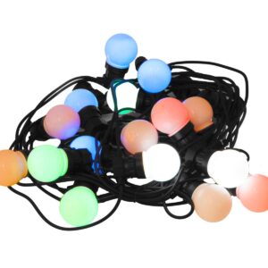 Bunte LED Lichterkette mit Programmen - 20 Kugeln - IP44 outdoor Lichterkette