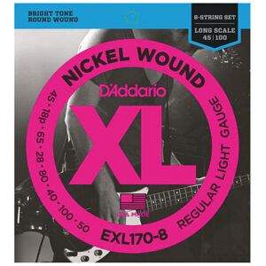 D'Addario EXL170-8 Nickel Wound .045-100 Saiten E-Bass