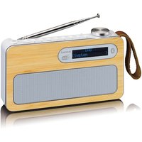 Lenco PDR-040 Bamboo Tragbares DAB+ FM-Radio mit BT