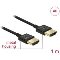 Delock Kabel High Speed HDMI mit Ethernet - HDMI Stecker  HDMI Stecker 3D 1m