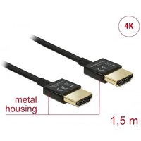 Delock Kabel High Speed HDMI mit Ethernet - HDMI Stecker  HDMI Stecker 3D 1