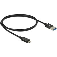 DeLOCK USB 3.1 Kabel 1m A zu C SuperSpeed Gen2 St./St. schwarz