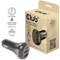 Club 3D Notebook / Laptop 12V KFZ-Ladegerät 36 Watt USB-A/USB-C