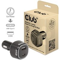 Club 3D NoteBook/Laptop 12V KFZ-Ladegerät 63 Watt USB-A/USB-C