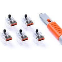 SMARTKEEPER ESSENTIAL 5x LAN Cable Locks mit 1x Lock Key Basic Orange