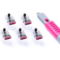 SMARTKEEPER ESSENTIAL 5x LAN Cable Locks mit 1x Lock Key Basic Pink