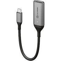 ALOGIC Ultra USB-C (männlich) auf DP (weiblich) Adapter grau 15 cm