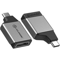 ALOGIC Ultra MINI USB-C (männlich) auf Displayport (weiblich) Adapter grau