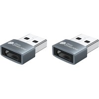 Good Connections Adapter USB 2.0 Stecker A an USB-C Buchse 2 Stk. Aluminium grau