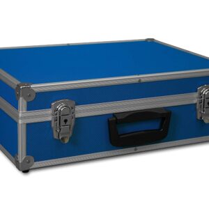 GORANDO® Transportkoffer blau | Alurahmen | 440x300x130mm | Für Werkzeuge