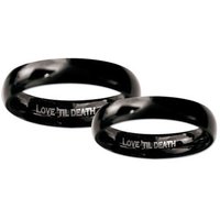 etNox - Love ´Til Death Silver - Ring -  Grau - Onesize - Rostfreier Stahl