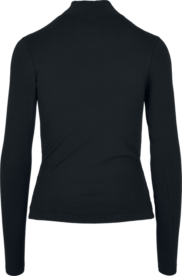 Urban Classics Langarmshirt - Ladies Cut-Out Turtleneck Longsleeve - XS bis XL - für Damen - Größe L - schwarz – Bild 2