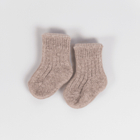 Baby Socken aus Wolle Little Steppe - Grau