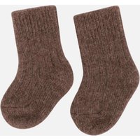 Baby Socken aus Yakwolle Little Steppe - Braun