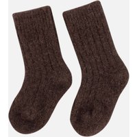 Baby Socken aus Yakwolle - Schokoladenbraune