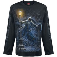 Spiral Langarmshirt - Reaping in the rain - M bis XXL - für Männer - Größe XXL - schwarz