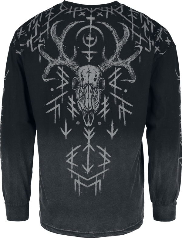 Black Premium by EMP Langarmshirt - Longsleeve With Runes Print - XL - für Männer - Größe XL - schwarz/grau – Bild 2