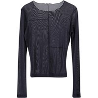 Urban Classics Langarmshirt - Ladies Exposed Seam Mesh Longsleeve - L bis 3XL - für Damen - Größe XXL - schwarz