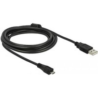 DeLOCK USB 2.0 Kabel 3m USB-A zu microUSB-B St./St. schwarz