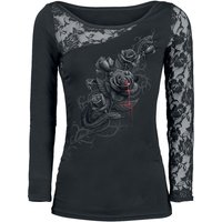 Spiral Langarmshirt - Fatal Attraction - M bis XXL - für Damen - Größe XXL - schwarz