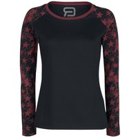 Langarmshirt für Damen  schwarz "Long Raglan Road" von RED by EMP