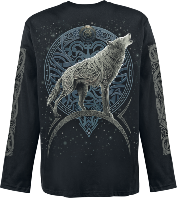 Spiral Langarmshirt - Celtic Wolf - M bis XXL - für Männer - Größe L - schwarz – Bild 2