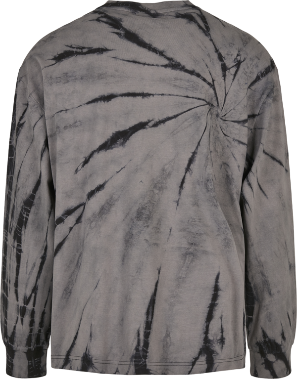 Urban Classics Langarmshirt - Boxy Tye Dye LS - S bis XXL - für Männer - Größe XXL - schwarz/grau – Bild 2