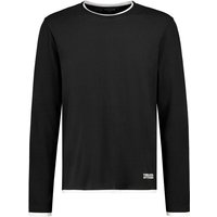 Eight2Nine Langarmshirt - Mens Shirt - S bis XXL - für Männer - Größe S - schwarz