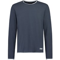 Eight2Nine Langarmshirt - Mens Shirt - S bis XXL - für Männer - Größe XXL - navy