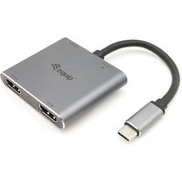 EQUIP 133484 USB-C 4-in-1 Dual-HDMI-Adapter