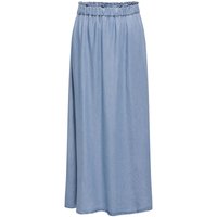 Only Langer Rock - Onlpema Venedig Long skirt DNM NOOS - XS - für Damen - Größe XS - hellblau