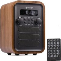 Denver DAB Radio - Retro-Radio - DAB+/ FM Radio - Bluetooth - LCD-Bildschirm - DAB48 - Grau