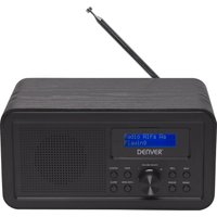 Denver DAB-Radio - Retro-Radio - FM-Radio - Küchenradio - Tragbares Radio - Batterien & Netzanschluss - DAB30 - Schwarz