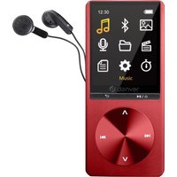 Denver MP3 / MP4 Player - Bluetooth - USB - Shuffle - bis zu 128GB - inkl. Ohrhörer - Sprachaufzeichnung - Diktiergerät - MP1820 - Rot