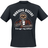 Funshirt T-Shirt - Morning Haters - M bis 3XL - für Männer - Größe XXL - schwarz