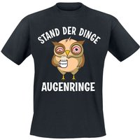 Funshirt T-Shirt - Stand der Dinge - Augenringe - M bis 3XL - für Männer - Größe XXL - schwarz