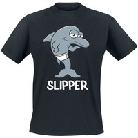 Funshirt T-Shirt - Slipper - M bis 3XL - für Männer - Größe XXL - schwarz