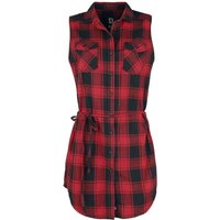 Brandit Top - Gracey Sleeveless Longshirt - S bis 3XL - für Damen - Größe XXL - rot/schwarz